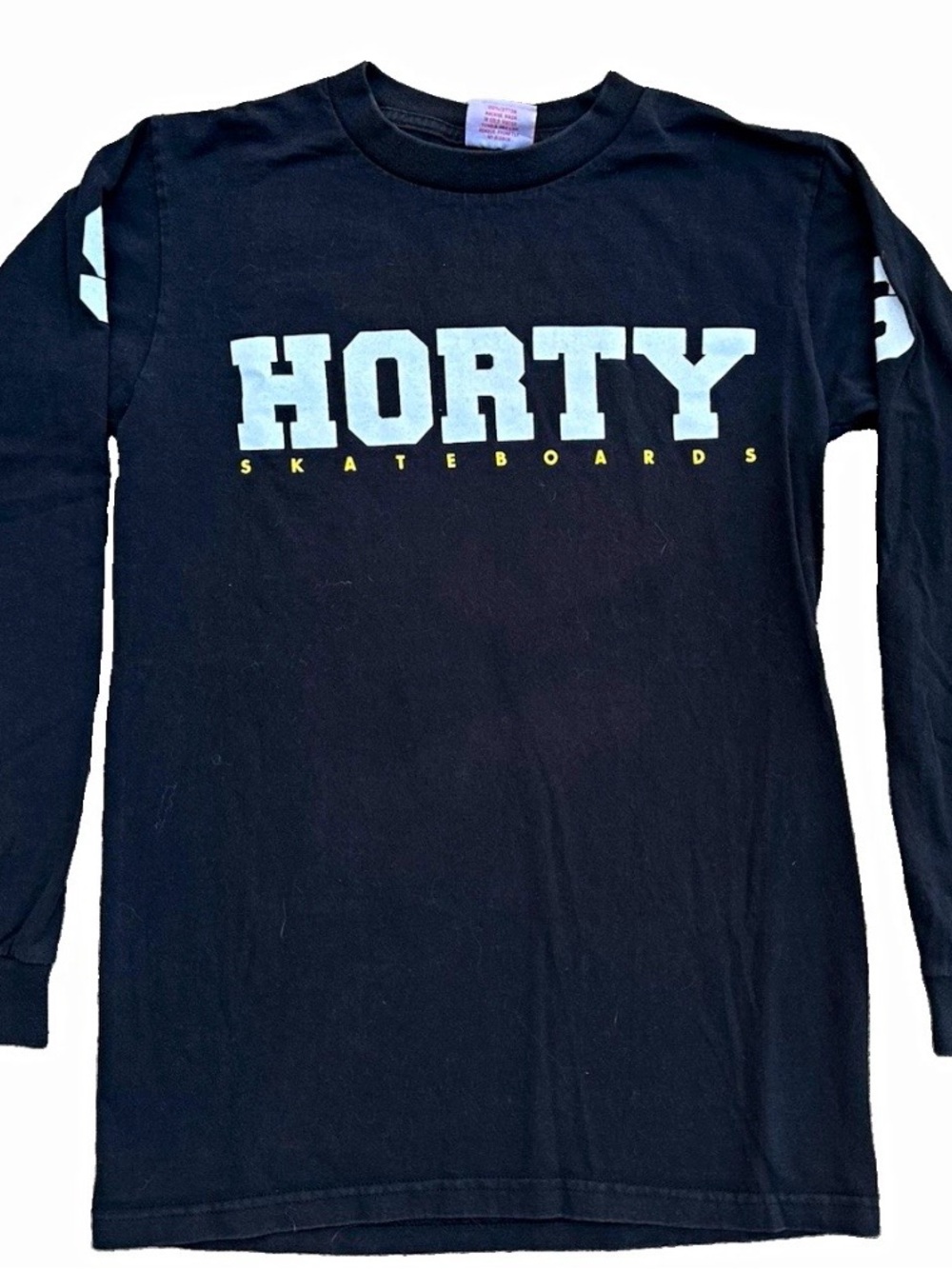 90’s vintage shortys skateboard spellout long-sleeve black T-shirt Small